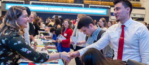 Law School Adviser Speaks to Student